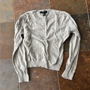 Forever 21 Light Gray Crew Neck Sweater